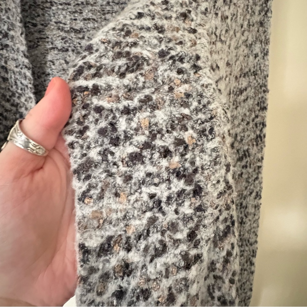 Tribal Marled Gray Cardigan Sweater Size Large - Picture 10 of 14